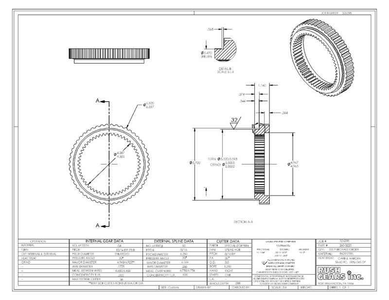 worm gear drawing